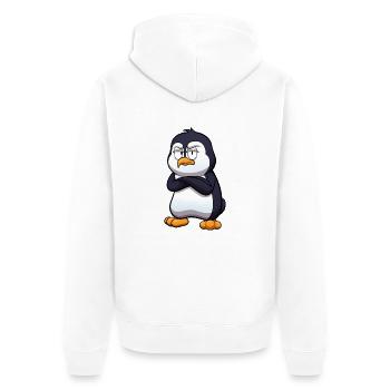 Mad Penguin - Unisex Premium Organic Zip Hoodie - white - Back - Thijin (182cm)