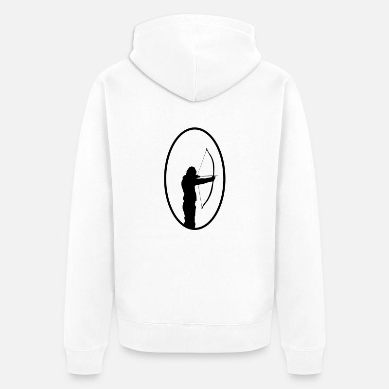 archer - Veste à capuche bio Premium Unisexe - blanc