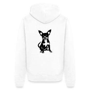 Chihuahua - Unisex Premium Bio Zip Hoodie - Weiß - Hinten - Thijin (182cm)