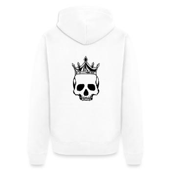 Couronne du roi du crâne - Veste à capuche bio Premium Unisexe - blanc - Dos - Thijin (182cm)