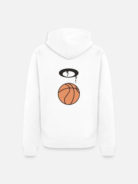 Basketball 5 0 Artboard 1 - Unisex Premium Organic Zip Hoodie - white