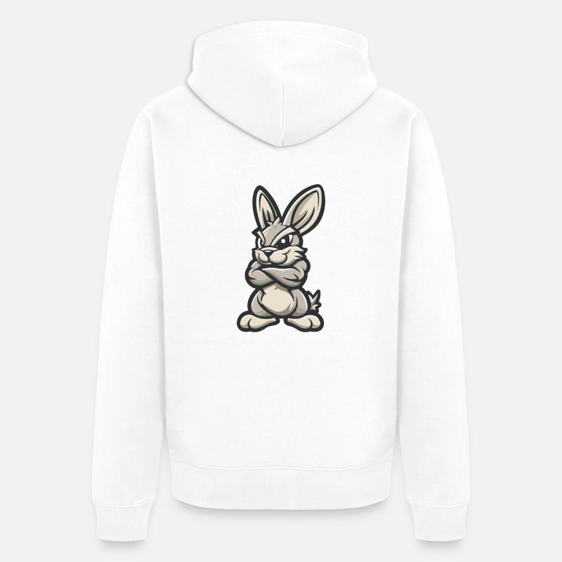 Bande dessinée Hase Rabbit - Veste à capuche bio Premium Unisexe - blanc