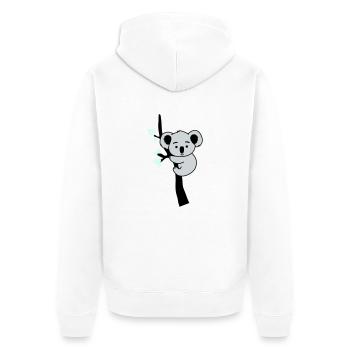 Koala Ours Bande Dessinée Arbre - Veste à capuche bio Premium Unisexe - blanc - Dos - Thijin (182cm)