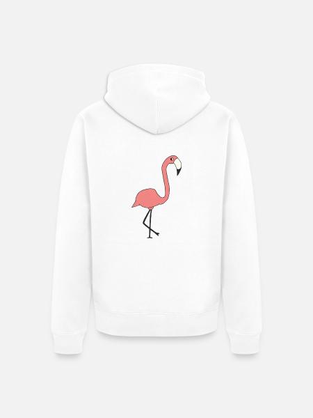 Flamant - Veste à capuche bio Premium Unisexe - blanc