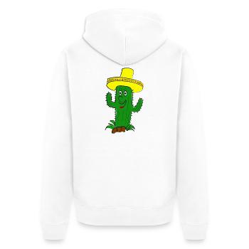 cactus - Veste à capuche bio Premium Unisexe - blanc - Dos - Thijin (182cm)