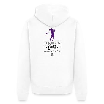 golf - Unisex Premium Organic Zip Hoodie - white - Back - Thijin (182cm)