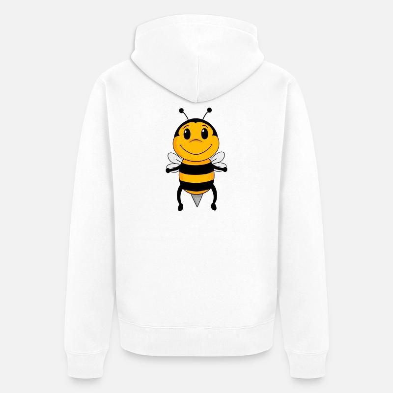 Abeille - Veste à capuche bio Premium Unisexe - blanc