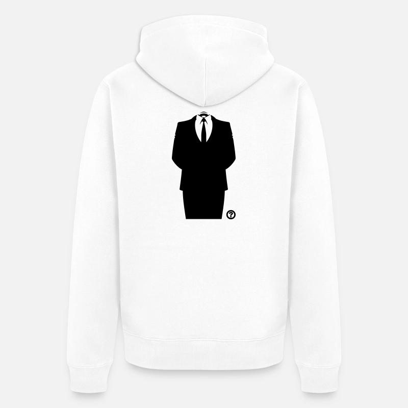 Anon Suit Hack Masque Shirt - Veste à capuche bio Premium Unisexe - blanc