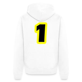1 Symbole numérique - Veste à capuche bio Premium Unisexe - blanc - Dos - Thijin (182cm)