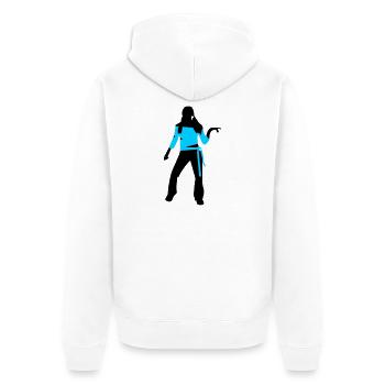 Dancing, Girl - Unisex Premium Organic Zip Hoodie - white - Back - Thijin (182cm)