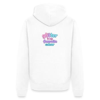 glitter is my favorite color, Cheerful summers - Unisex Premium Organic Zip Hoodie - white - Back - Thijin (182cm)