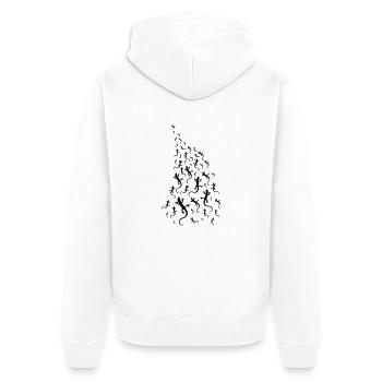 Lizards chasing a dragonfly - Unisex Premium Organic Zip Hoodie - white - Back - Thijin (182cm)
