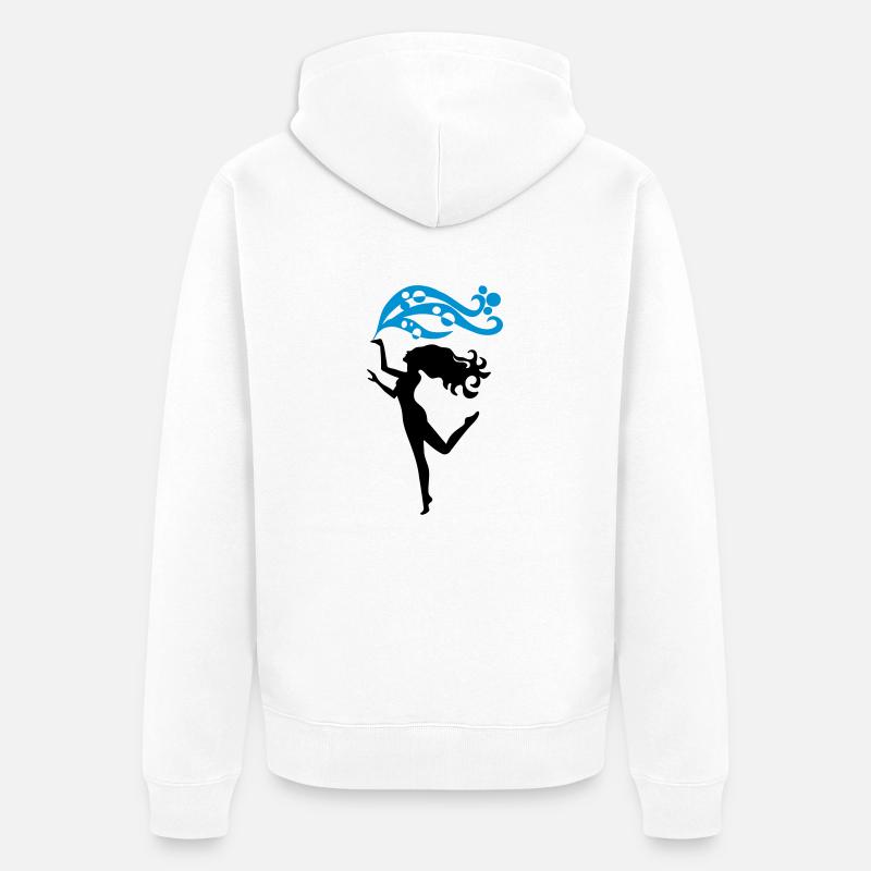 Sublima - Tänzerin - Unisex Premium Bio Zip Hoodie - Weiß