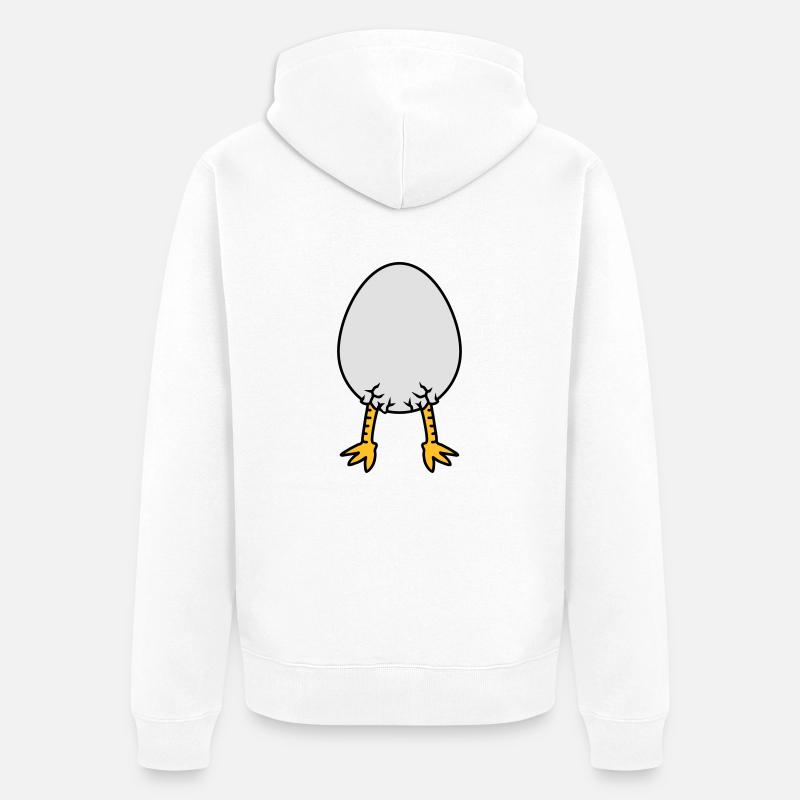 Chick In Egg - Veste à capuche bio Premium Unisexe - blanc