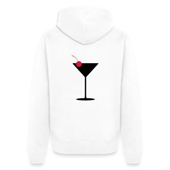 Cocktailglas - Unisex Premium Bio Zip Hoodie - Weiß - Hinten - Thijin (182cm)