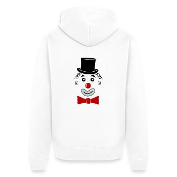 Clown Smile - Unisex Premium Organic Zip Hoodie - white - Back - Thijin (182cm)