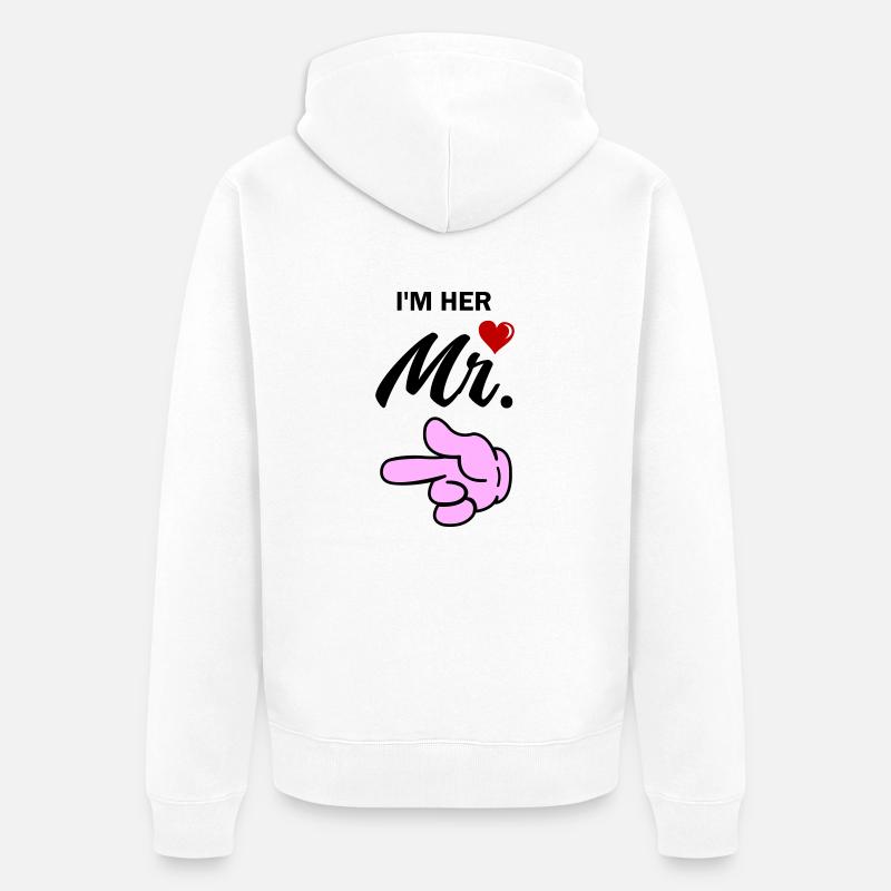 Dans mon mr - Veste à capuche bio Premium Unisexe - blanc