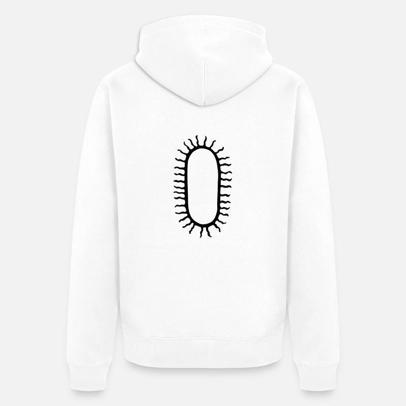 bacteria_1 - Unisex Premium Bio Zip Hoodie - Weiß
