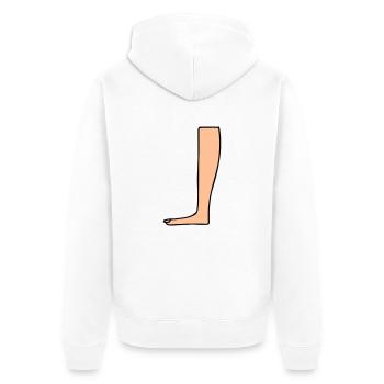 Leg Heiroglyph - Veste à capuche bio Premium Unisexe - blanc - Dos - Thijin (182cm)