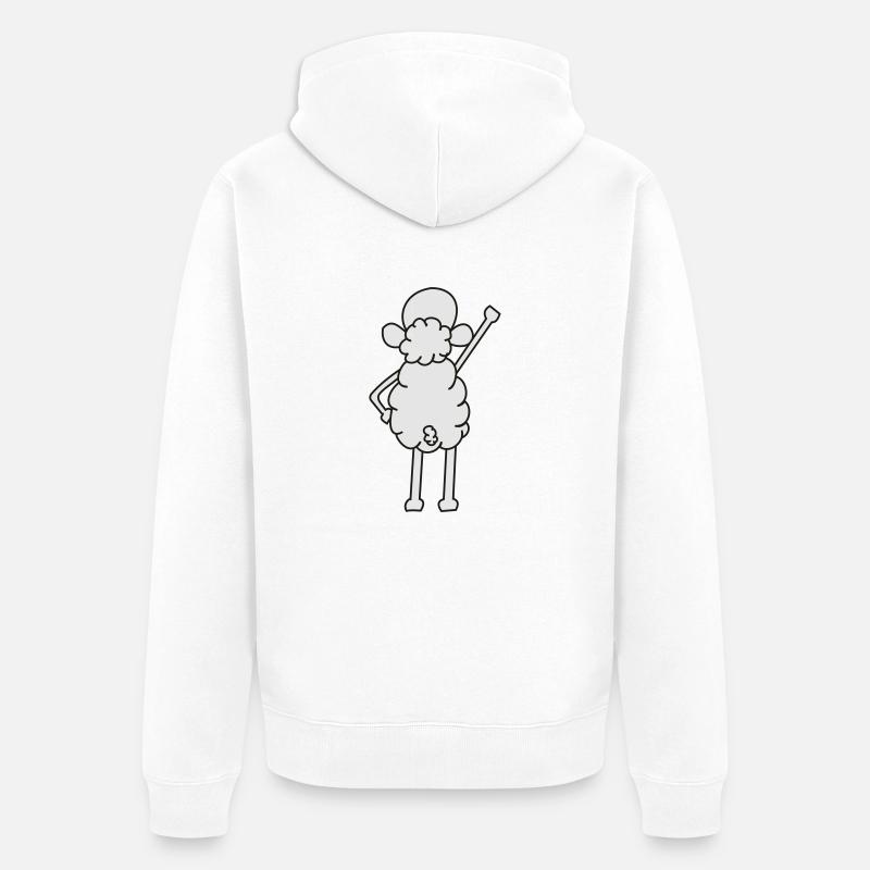 schaf von hinten stehend - Veste à capuche bio Premium Unisexe - blanc