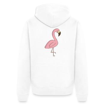 Flamingo - Veste à capuche bio Premium Unisexe - blanc - Dos - Thijin (182cm)