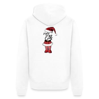 Sexy Elf – Funny Christmas Design - Unisex Premium Organic Zip Hoodie - white - Back - Thijin (182cm)