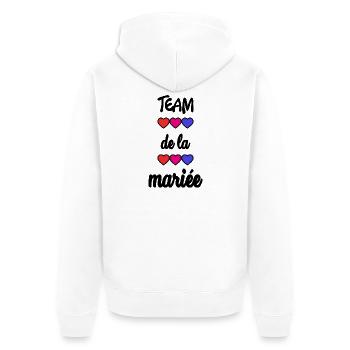 EVJF. MARIEE. TEAM. TEAM MARIEE. FUTURE MARIEE - Veste à capuche bio Premium Unisexe - blanc - Dos - Thijin (182cm)