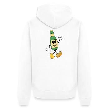 Bière - Veste à capuche bio Premium Unisexe - blanc - Dos - Thijin (182cm)