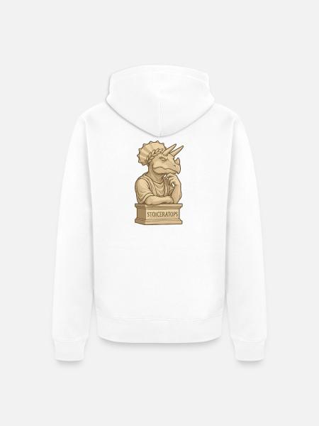 Stoiceratops - Veste à capuche bio Premium Unisexe - blanc