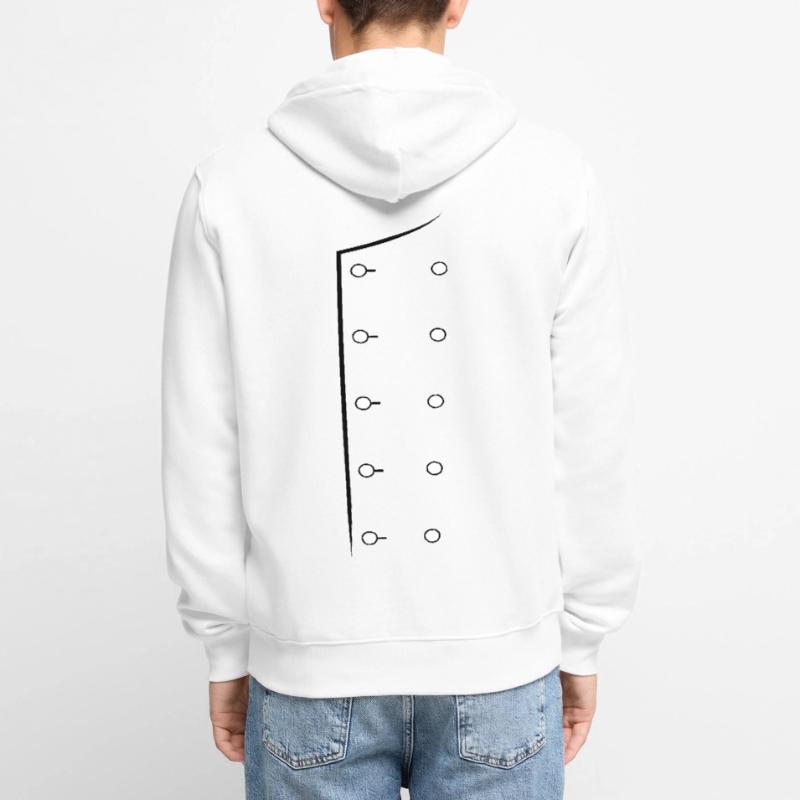 Chef Code Chef Uniform Line Art Chef Jacket Unisex Premium Organic Zip Hoodie