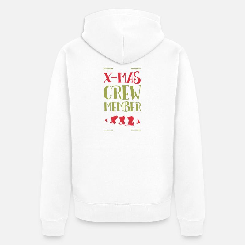 Membre de l’équipage de Noël - Veste à capuche bio Premium Unisexe - blanc