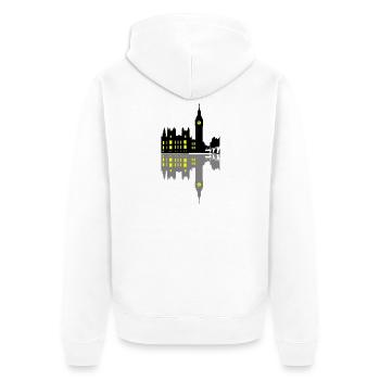 Londres - Veste à capuche bio Premium Unisexe - blanc - Dos - Thijin (182cm)