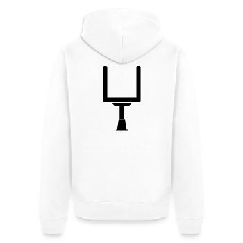 American football goal - Unisex Premium Organic Zip Hoodie - white - Back - Thijin (182cm)