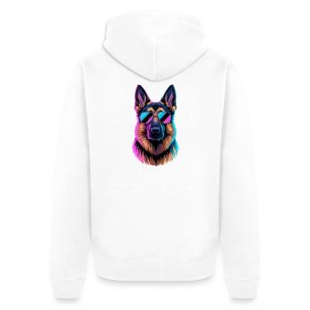 Les chiens bergers allemands adorent les chiens bergers allemands - Veste à capuche bio Premium Unisexe - blanc - Dos - Thijin (182cm)