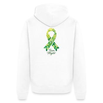 Hen Party Team Mojito Cocktail Bartender - Unisex Premium Bio Zip Hoodie - Weiß - Hinten - Thijin (182cm)