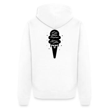 Speiseeis - Unisex Premium Bio Zip Hoodie - Weiß - Hinten - Thijin (182cm)