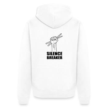 Batterie, Tambour, Musique, Instrument - Veste à capuche bio Premium Unisexe - blanc - Dos - Thijin (182cm)