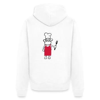 chef de cuisine - Veste à capuche bio Premium Unisexe - blanc - Dos - Thijin (182cm)