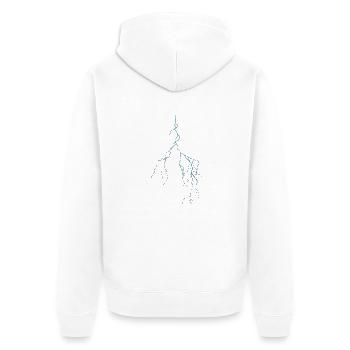 Flash PNG - Unisex Premium Organic Zip Hoodie - white - Back - Thijin (182cm)