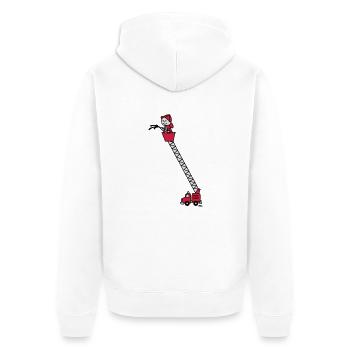 Feuerwehrmann mit Feuerwehrauto (c) - Veste à capuche bio Premium Unisexe - blanc - Dos - Thijin (182cm)