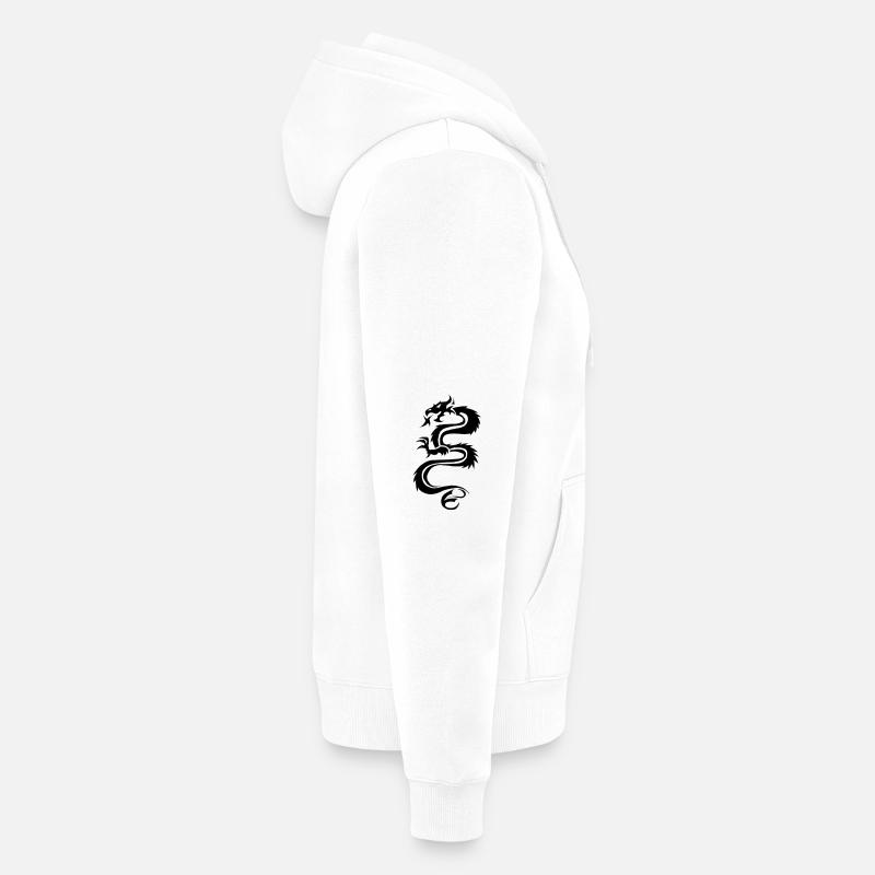 Drache Unisex Premium Bio Zip Hoodie