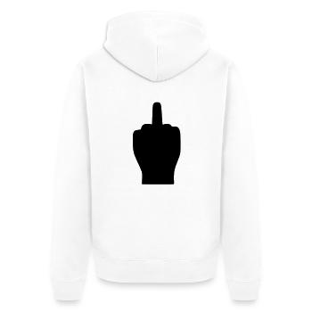 Doigt d'honneur - Veste à capuche bio Premium Unisexe - blanc - Dos - Thijin (182cm)