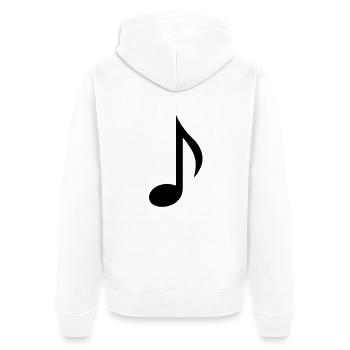 Note - Unisex Premium Bio Zip Hoodie - Weiß - Hinten - Thijin (182cm)