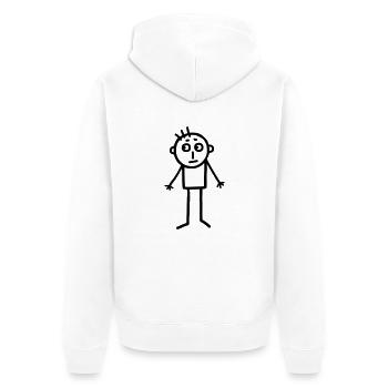 Collez le chiffre - enfants de dessin - Veste à capuche bio Premium Unisexe - blanc - Dos - Thijin (182cm)