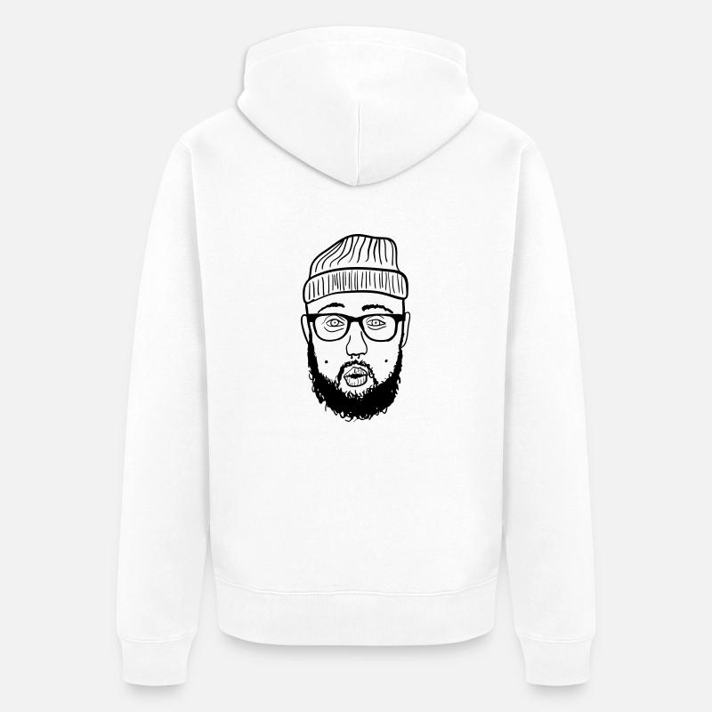 Hipster - Veste à capuche bio Premium Unisexe - blanc