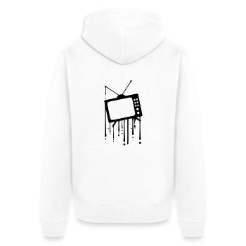 Drop Graffiti TV TV Screen Watch - Veste à capuche bio Premium Unisexe - blanc - Dos - Thijin (182cm)