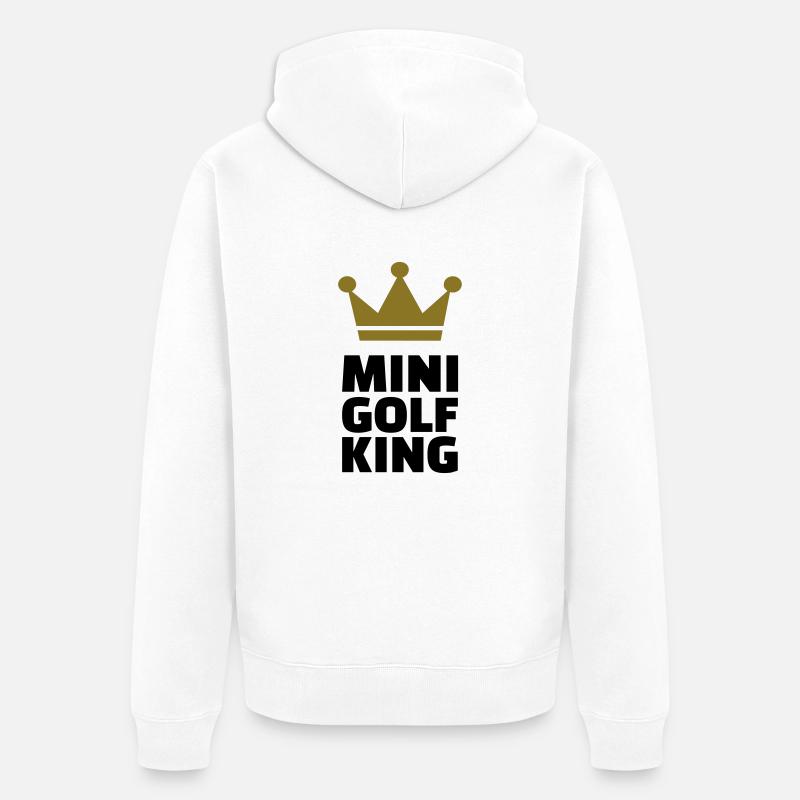 Minigolf King - Veste à capuche bio Premium Unisexe - blanc