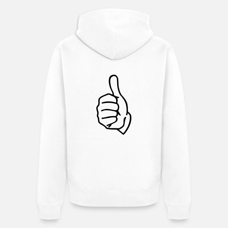 Pouce - Veste à capuche bio Premium Unisexe - blanc