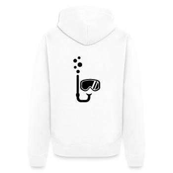 Snorkeling - Unisex Premium Organic Zip Hoodie - white - Back - Thijin (182cm)