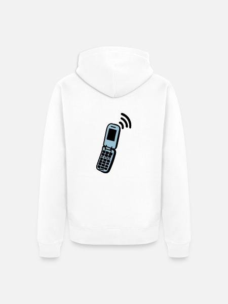 Handy - Unisex Premium Bio Zip Hoodie - Weiß